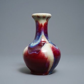 A Chinese flambé-glazed vase, Qianlong