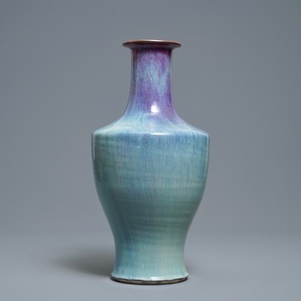 A Chinese flambé-glazed vase, Qianlong/Jiaqing