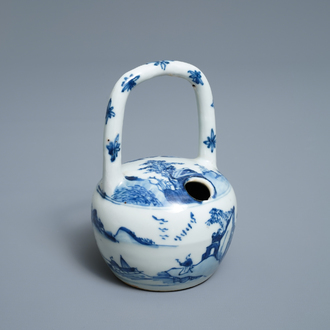 Un pot à chaux en porcelaine de Chine en bleu et blanc pour le Vietnam, Kangxi
