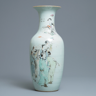 Un vase en porcelaine de Chine qianjiang cai, signé pour Ma Qing Yun, 19/20ème