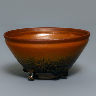 A Chinese jianyao 'hare's fur' tea bowl, Song