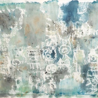 Nam Kwan (Corée, 1911-1990): Composition, aquarelle sur papier, datée 1974