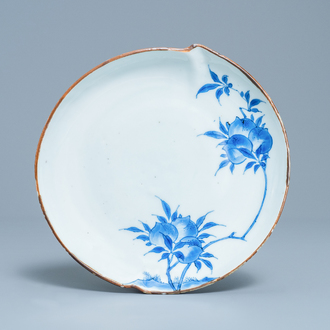 A Chinese blue and white Japanese market ko-sometsuke 'peach' dish, Tianqi