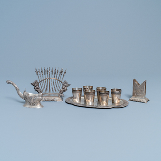 A group of silver wares, Vietnam, early 20th C.