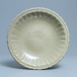 A Chinese Longquan celadon dish, Ming