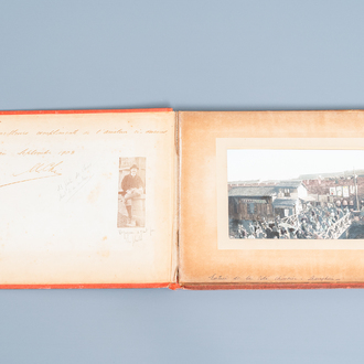 An album with thirteen black and white silver gelatin photos of China, dated 1903