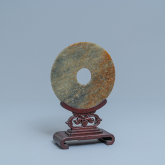 A Chinese jade bi disc, Warring States period or later