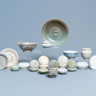 A varied collection of Chinese porcelain and pottery, Song and later