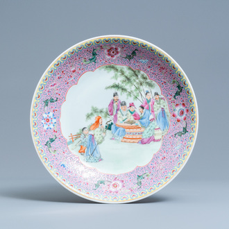 A Chinese famille rose charger, Qianlong mark, Republic