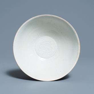 A Chinese luanbai 'fish' bowl, Song/Yuan