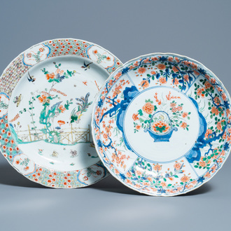 Two Chinese famille verte dishes, Kangxi