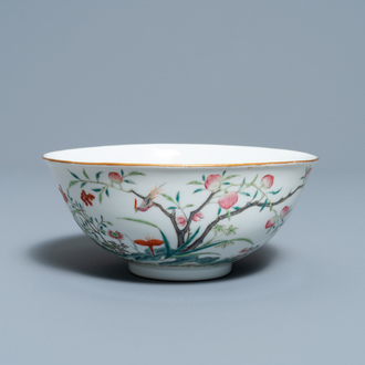 Un bol en porcelaine de Chine famille rose, marque et époque de Guangxu