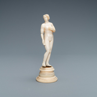 An ivory figure of Venus, Dieppe, France, 19th C.