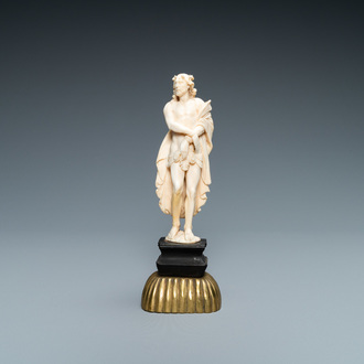 An ivory figure of Christ, 'Ecce Homo', Dieppe, France, 18th C.