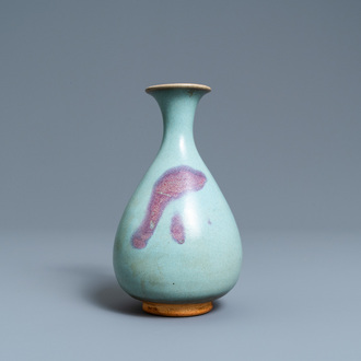 A Chinese 'yuhuchunping' junyao-glazed vase, probably Yuan or Song