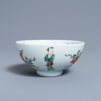 A Chinese famille verte bowl, Yongzheng mark and of the period