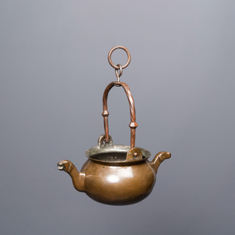 A bronze 'lavabo' water bowl, Flanders, 15th C.