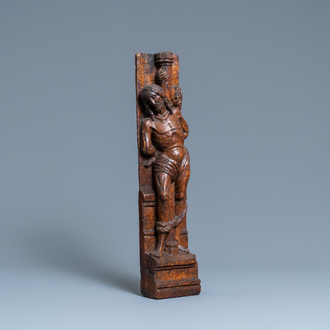 An oak figure of Christ at the column, Rhine Valley, Germany, ca. 1500