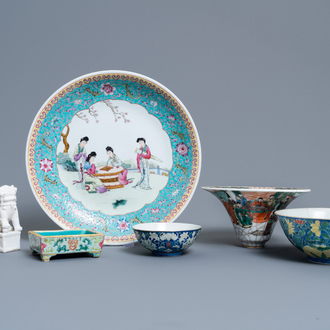 Een diverse collectie Chinees porselein, 18/20e eeuw