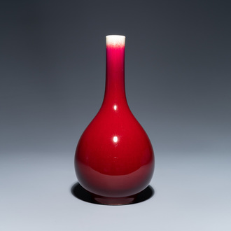 A Chinese flambé-glazed bottle vase, Qianlong