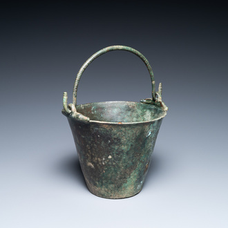 An Eastern Roman or Byzantine bronze 'situla' bucket, 9/10th C.