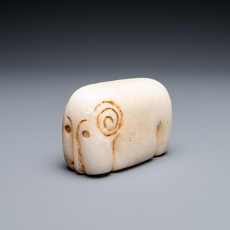 A marble amulet in the shape of a goat, Mesopotamia or Middle-East, 1st millenium BC