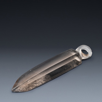 A blade-shaped rock crystal pendant, Funan kingdom, Oc Eo culture, Vietnam, 1st C. BC/7th C.