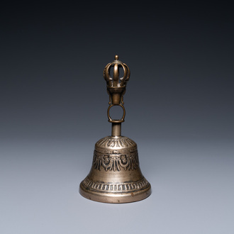 A Tibetan bronze bell, 16th C.