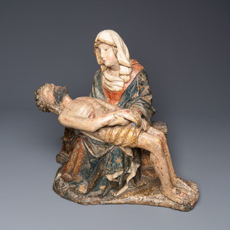 A polychromed wooden 'Pieta', South-Germany, 1st half 15th C.