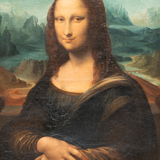 Italiaanse school, naar Leonardo da Vinci: 'Mona Lisa', olie op doek, gedateerd 1839