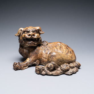 A Japanese glazed pottery Shishi, Edo, 17/18th C.