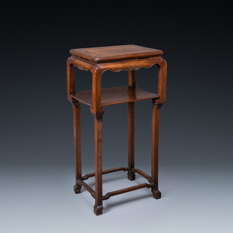 A Chinese rectangular hardwood stand, 19th C.