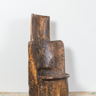 A tree trunk chair or 'Kubbestol', Scandinavia, 19th C.