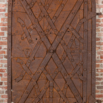 An iron vault door, 17th C.