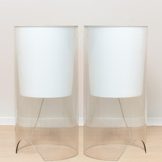 Achille Castiglioni for Flos: a pair of 'AOY' table lamps, 1975