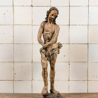 A polychromed poplar sculpture of the Scourged Christ, Northern Italy, late 16th C.