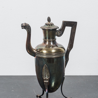 A French silver Empire coffee pot, Paris, 19th C.