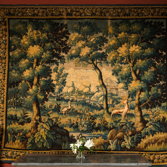 A wall tapestry depicting animals in a forest, North of France, 17th C.