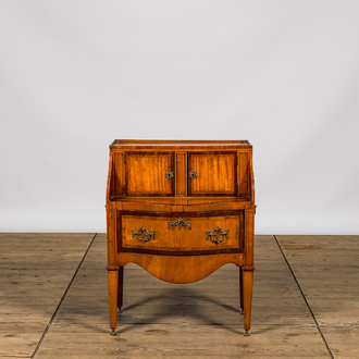 A Dutch Neoclassical fruitwooden bedside table, 19th C.