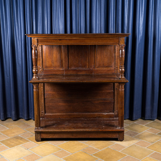 A French walnut dresser with étagère, Loire Valley, early 17th C.