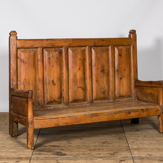 A large Spanish hall bench, 18th C.