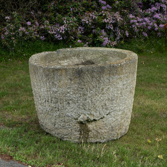 A large carved stone jardinière, 19/20th C.