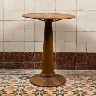 An unusual faux bois-painted metal garden table, 1st half 20th C.