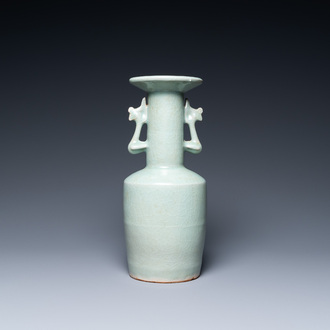 A Chinese Longquan celadon 'kinuta' vase, Southern Song