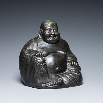 A Chinese bronze Buddha, 19th C.