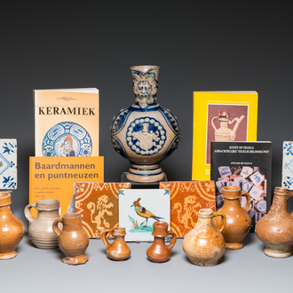 A varied collection of stoneware, tiles and related publications, 14th C. and later