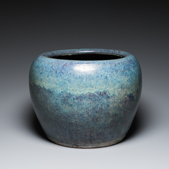 A Chinese enamelled Yixing stoneware fish bowl, Ge Mingxiang Zao 葛明祥造 mark, Qianlong/Jiaqing