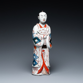 A Japanese Imari sculpture of an actor, Edo, 1st half 18th C.