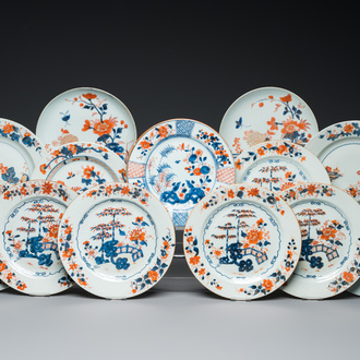 Dertien Chinese Imari-stijl borden, Qianlong