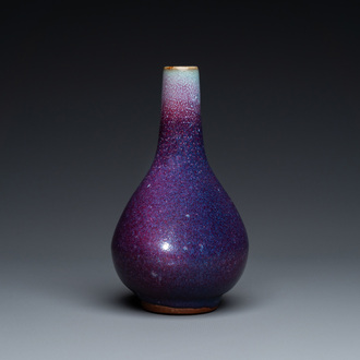 A Chinese flambé-glazed bottle vase, 19th C.